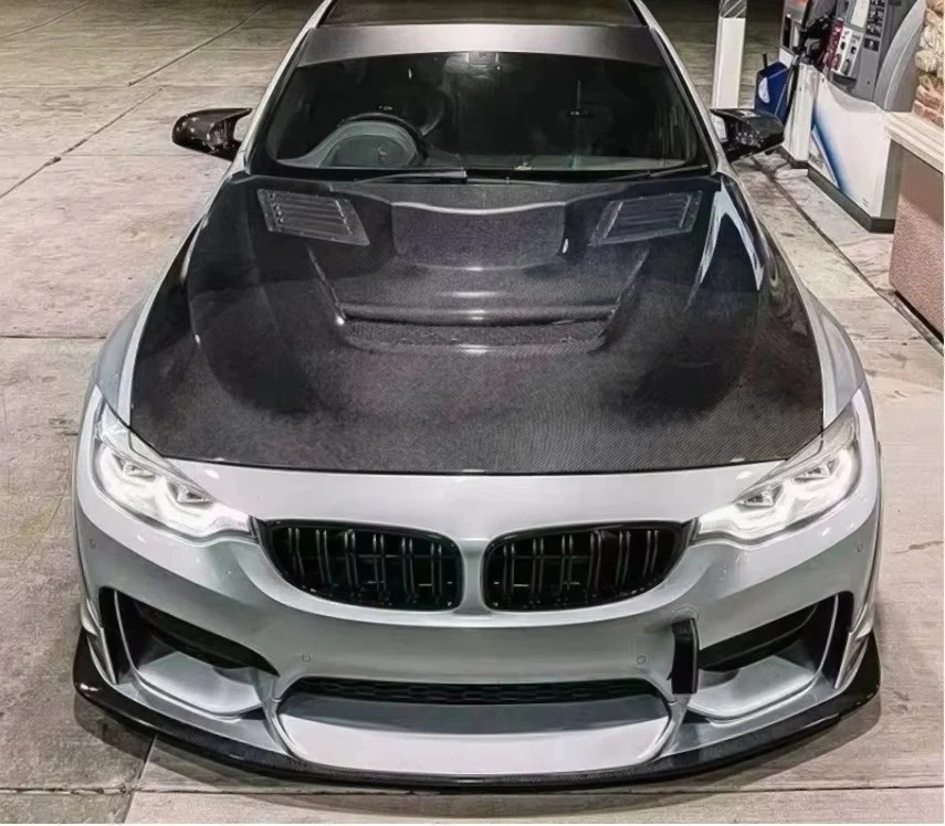 For  M3 M4 F80 F82 F83 New Accessories Carbon Fiber Engine Hood with Head Cover and Screws